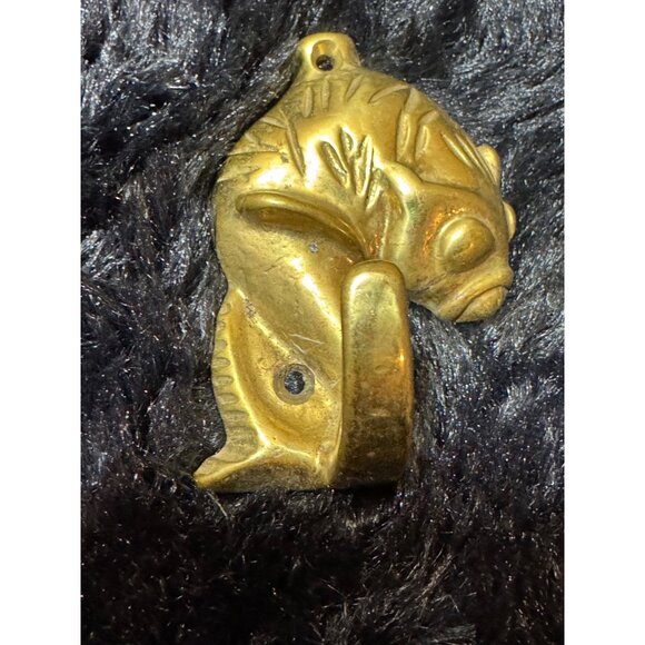 Vintage Brass Fish Wall Hook - Picture 2 of 5